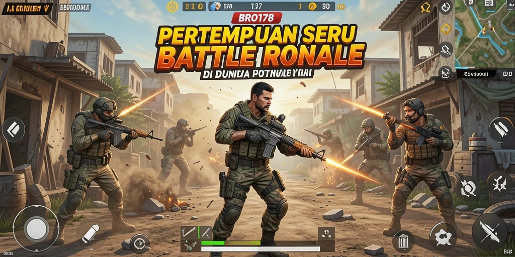 Tampilan menarik dari gameplay seru BRO178 dalam pertarungan Battle Royale.