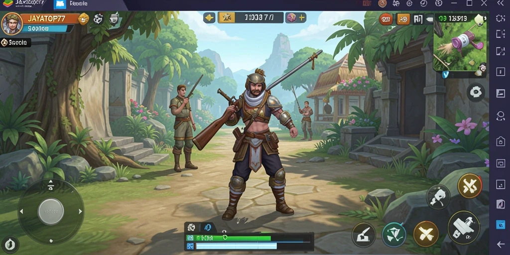 Screenshot gameplay JAYATOP77 menunjukkan skenario simulasi yang realistis.