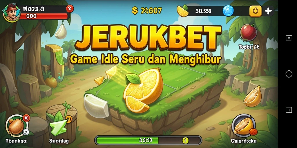 Tampilan screenshot JERUKBET yang menampilkan karakter dalam aksi Idle.