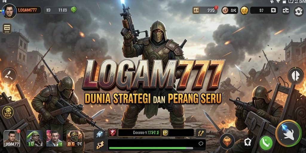 Tangkapan layar menunjukkan pertempuran epik dalam LOGAM777.