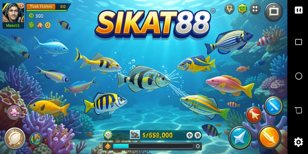 Tampilan gameplay SIKAT88 yang penuh aksi Tembak Ikan.